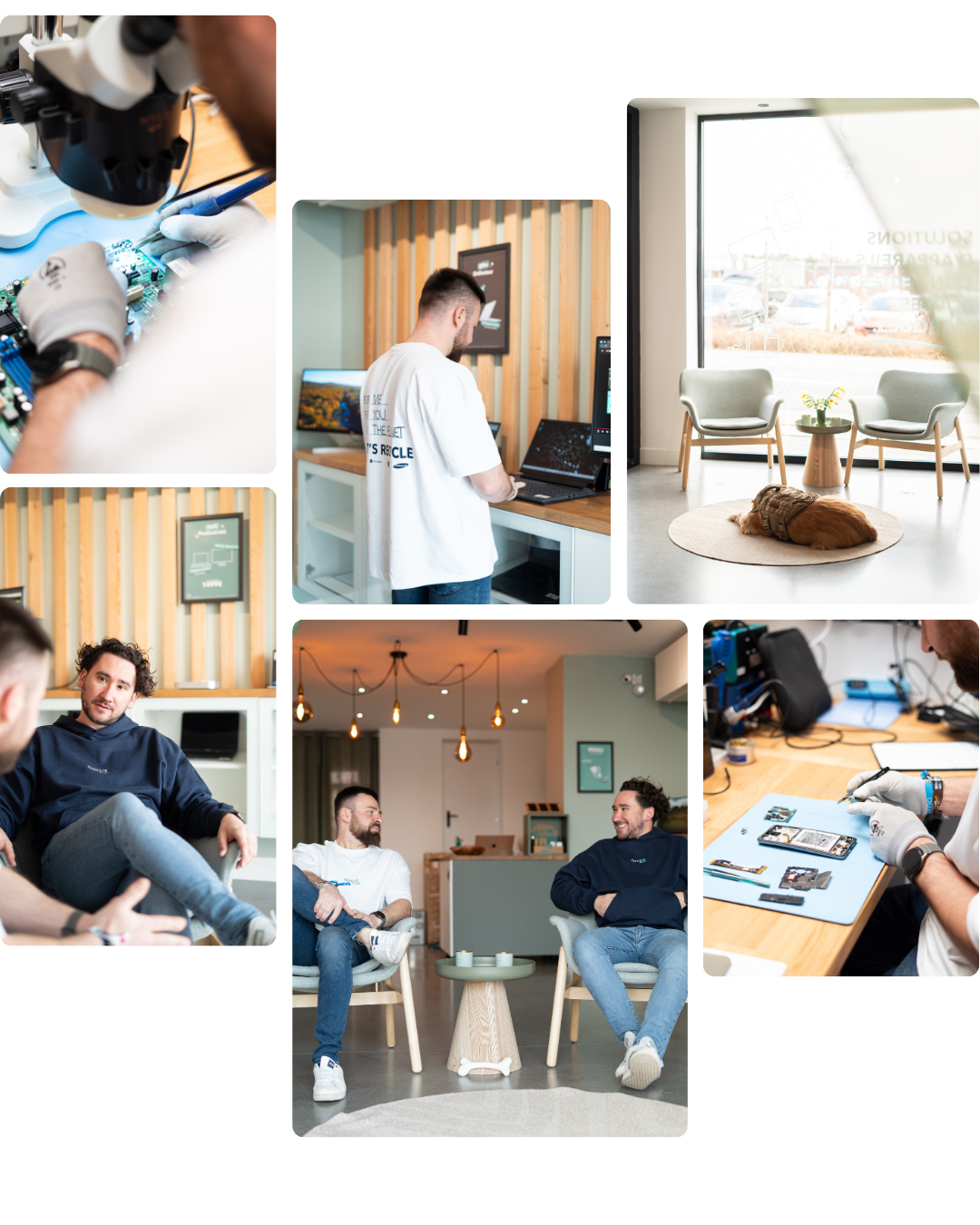 Genius - place - team -story - equipe -mouscron - reparation - location -appareil -connecte